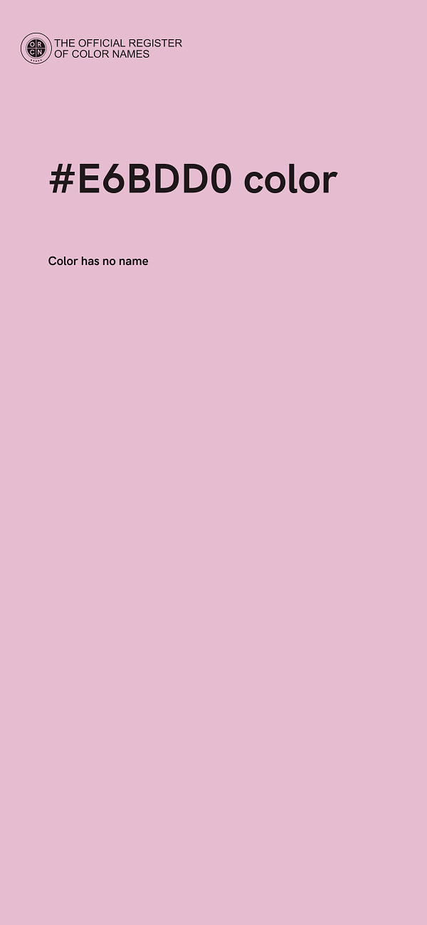 #E6BDD0 color image