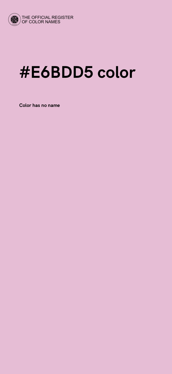 #E6BDD5 color image