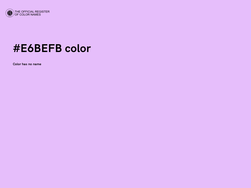 #E6BEFB color image