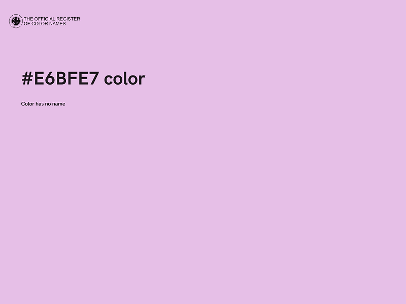 #E6BFE7 color image