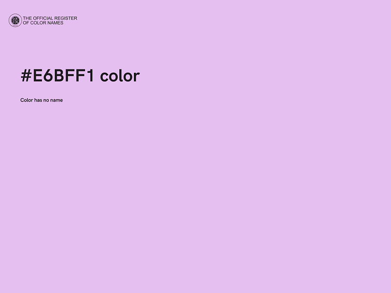 #E6BFF1 color image