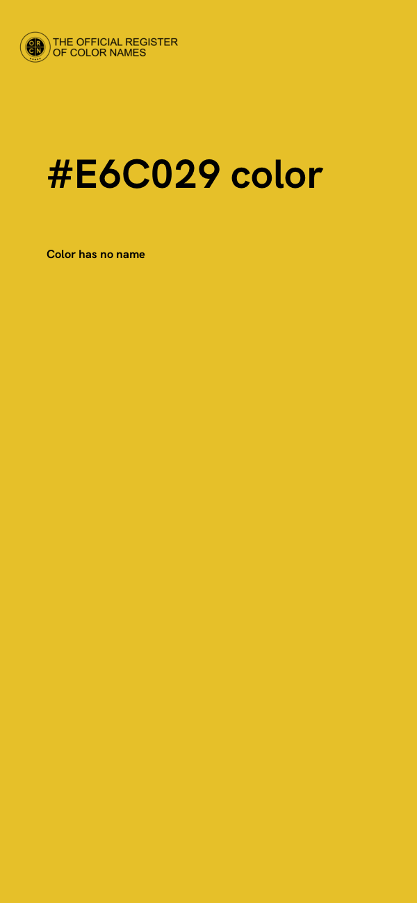 #E6C029 color image