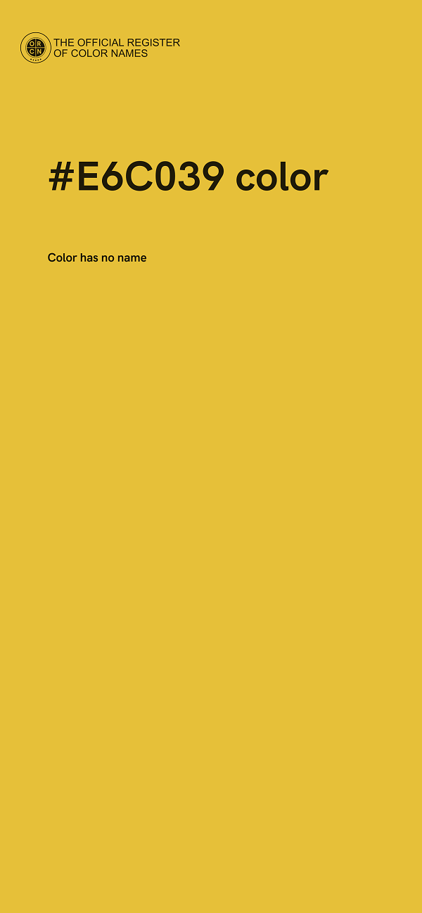 #E6C039 color image
