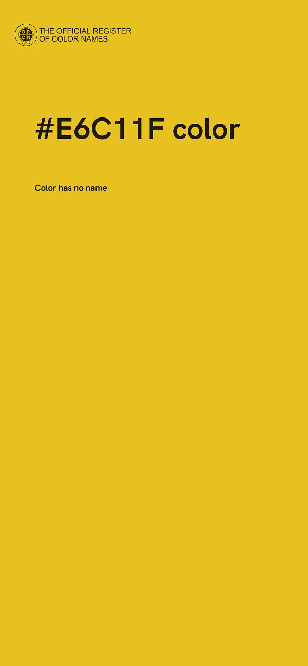 #E6C11F color image