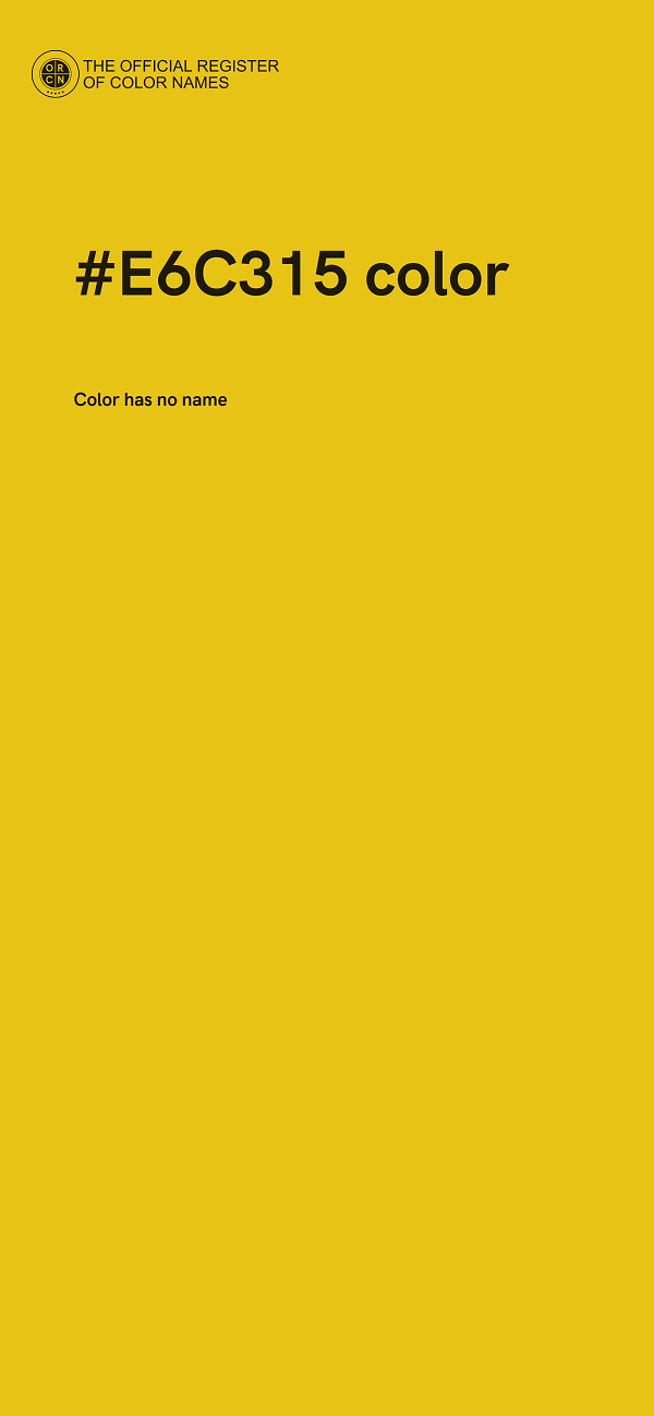 #E6C315 color image