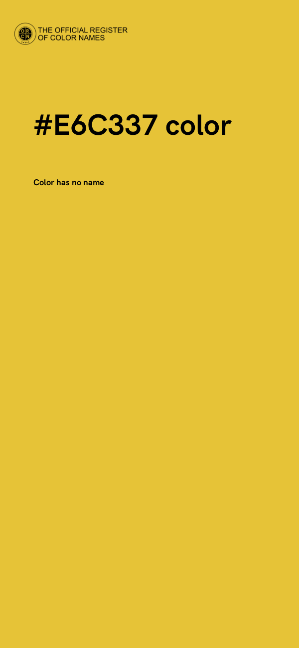 #E6C337 color image