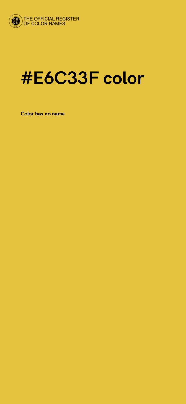 #E6C33F color image