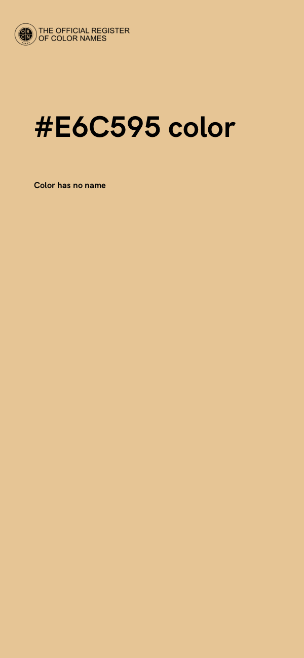 #E6C595 color image