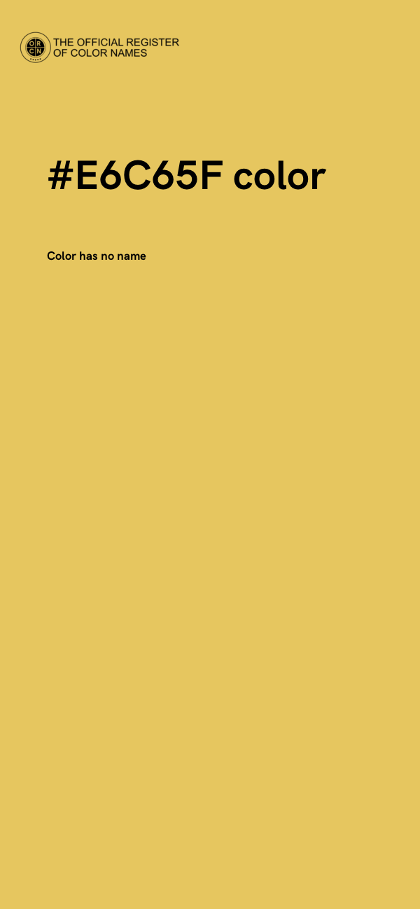 #E6C65F color image