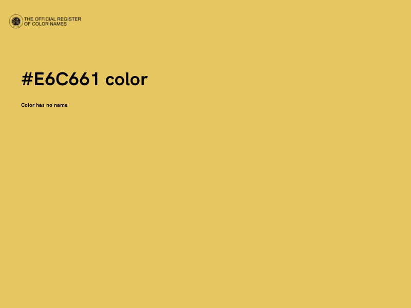 #E6C661 color image