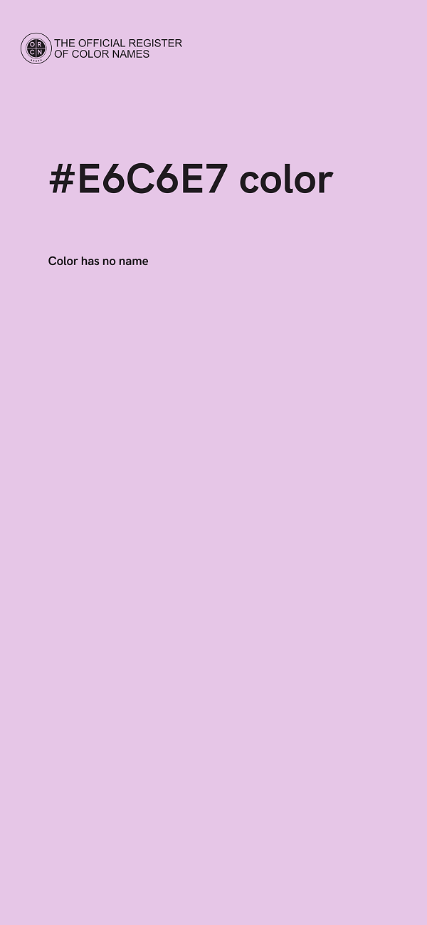 #E6C6E7 color image