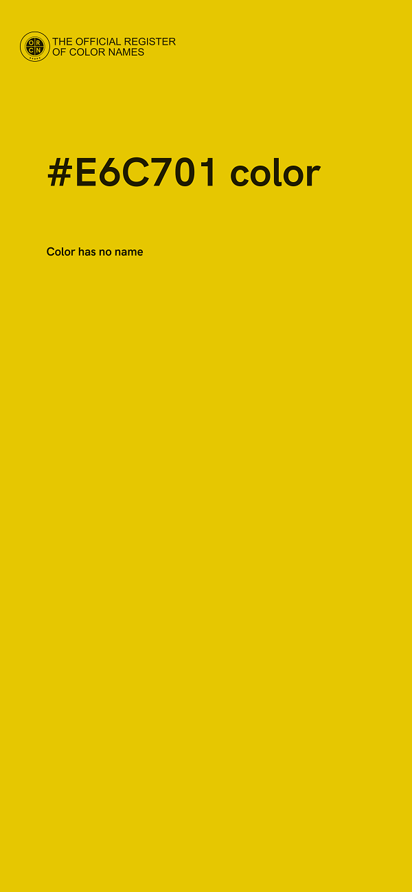 #E6C701 color image