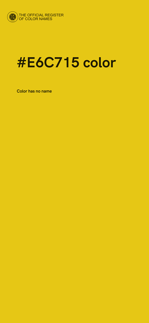 #E6C715 color image