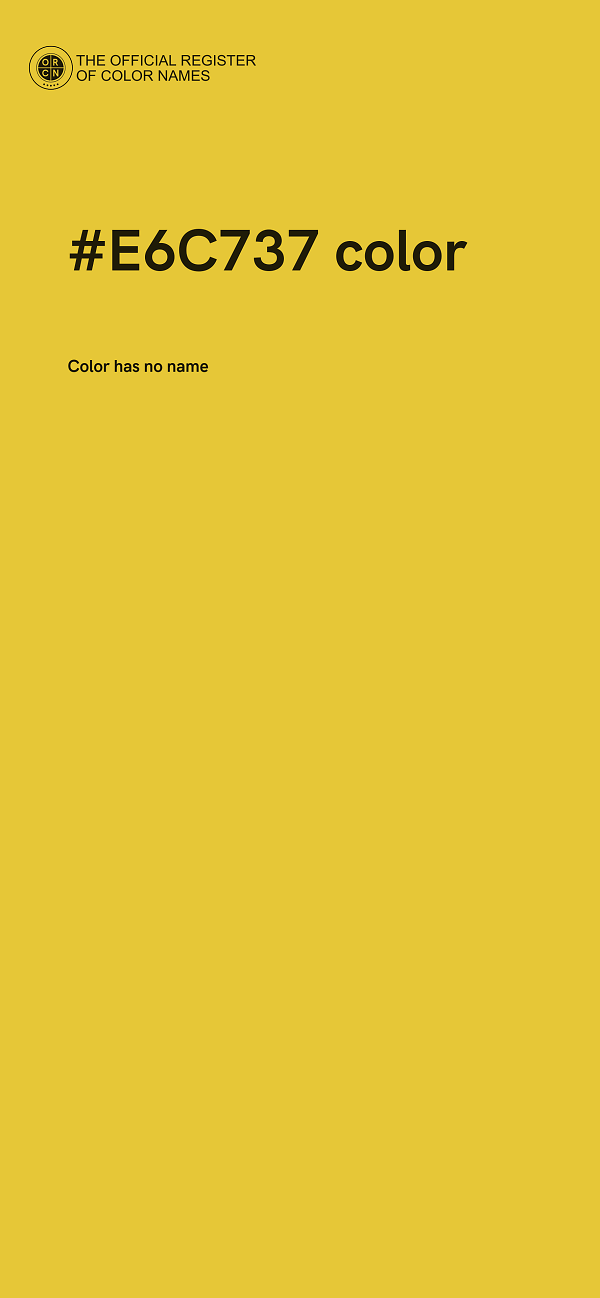 #E6C737 color image
