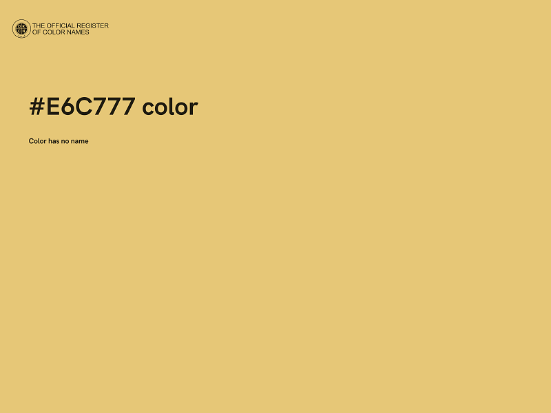 #E6C777 color image