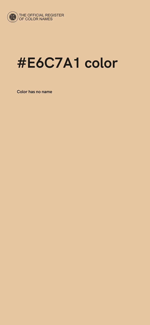 #E6C7A1 color image