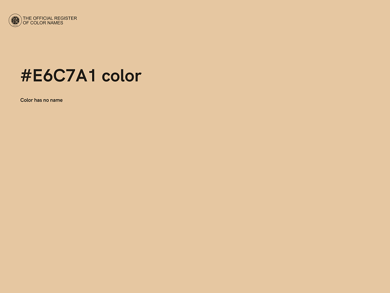 #E6C7A1 color image
