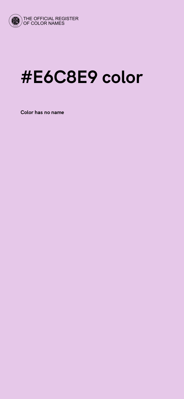 #E6C8E9 color image