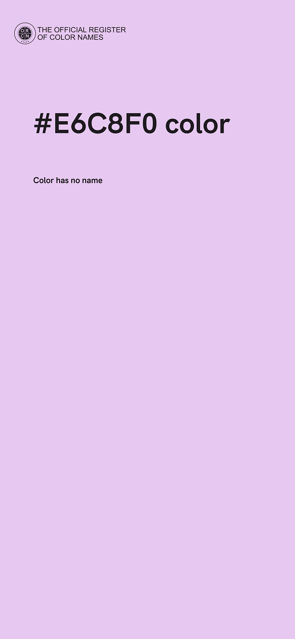 #E6C8F0 color image
