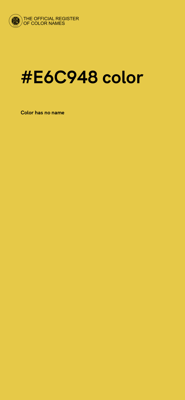 #E6C948 color image