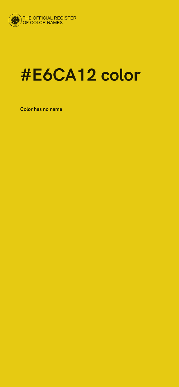 #E6CA12 color image