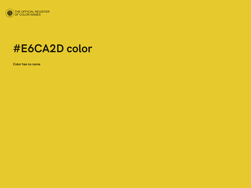 #E6CA2D color image