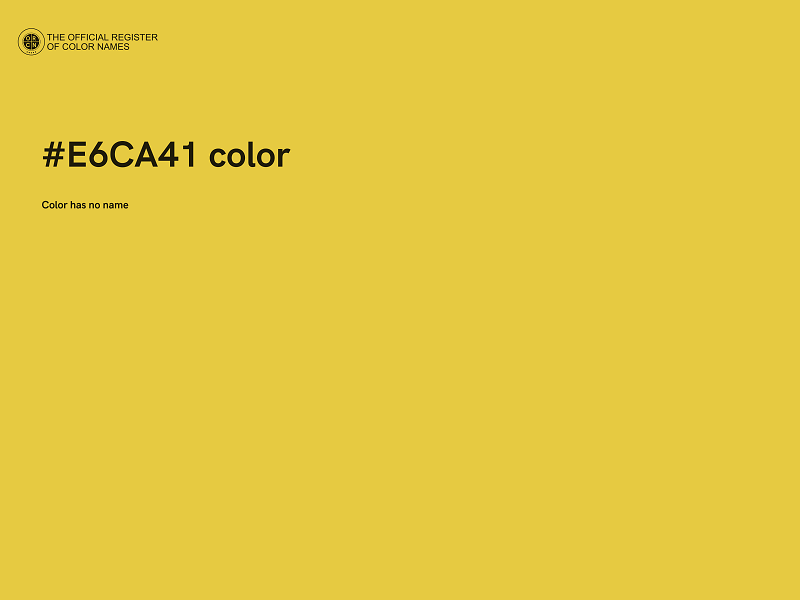 #E6CA41 color image