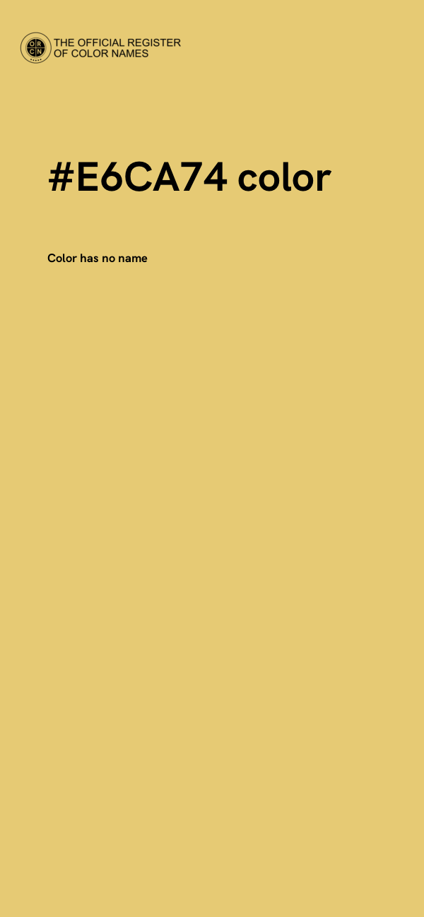 #E6CA74 color image
