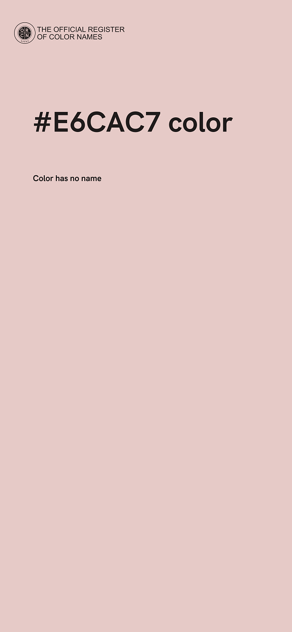 #E6CAC7 color image