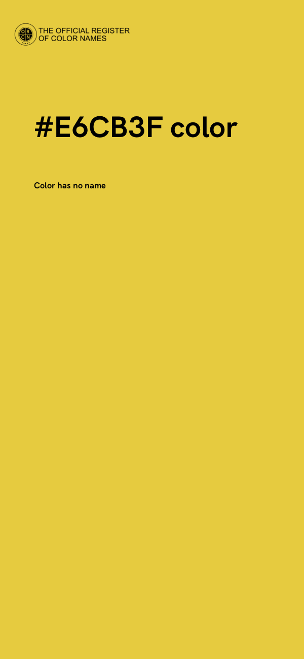 #E6CB3F color image