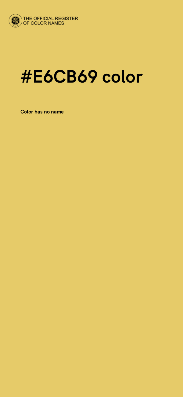#E6CB69 color image