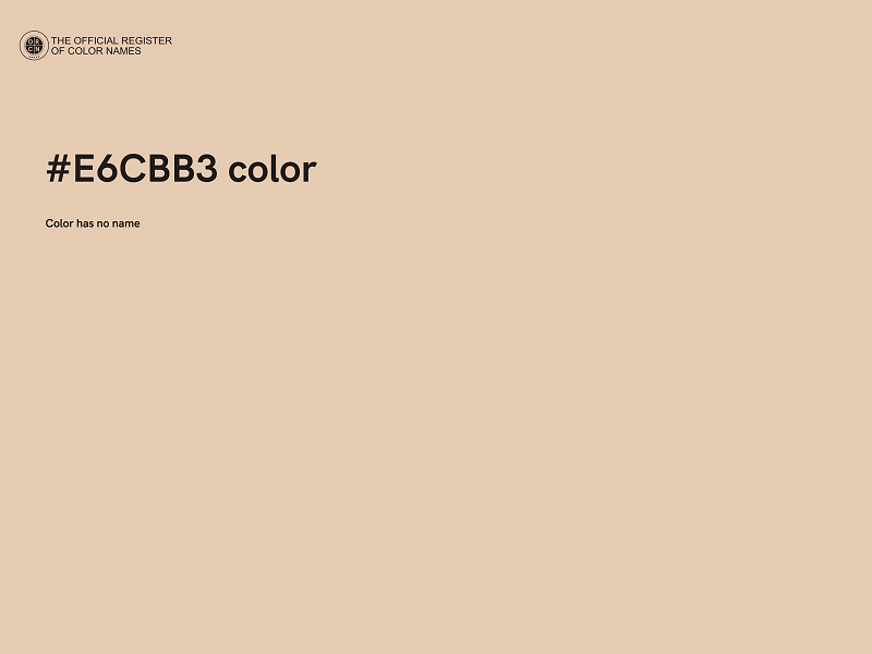 #E6CBB3 color image