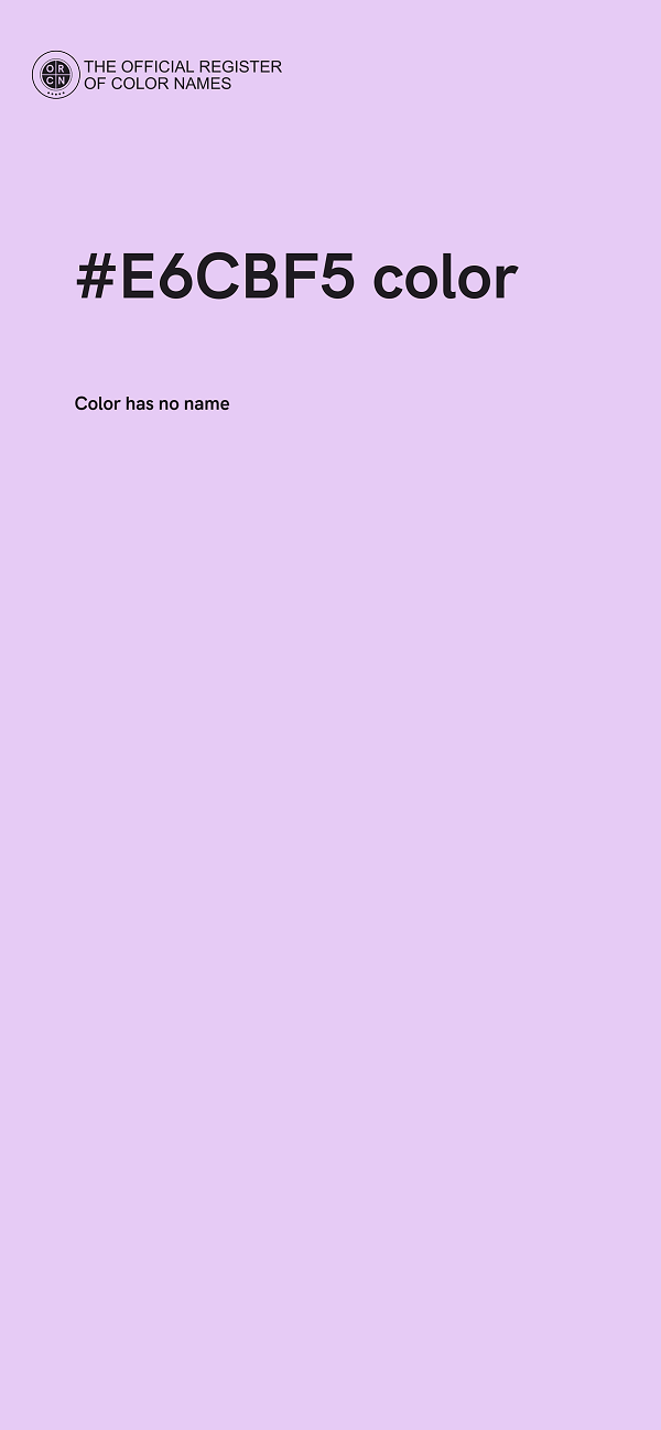 #E6CBF5 color image