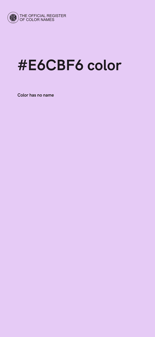 #E6CBF6 color image