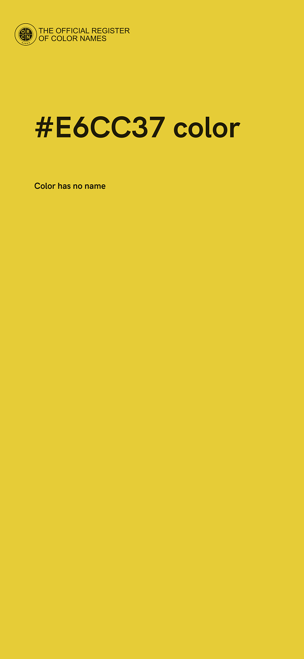#E6CC37 color image