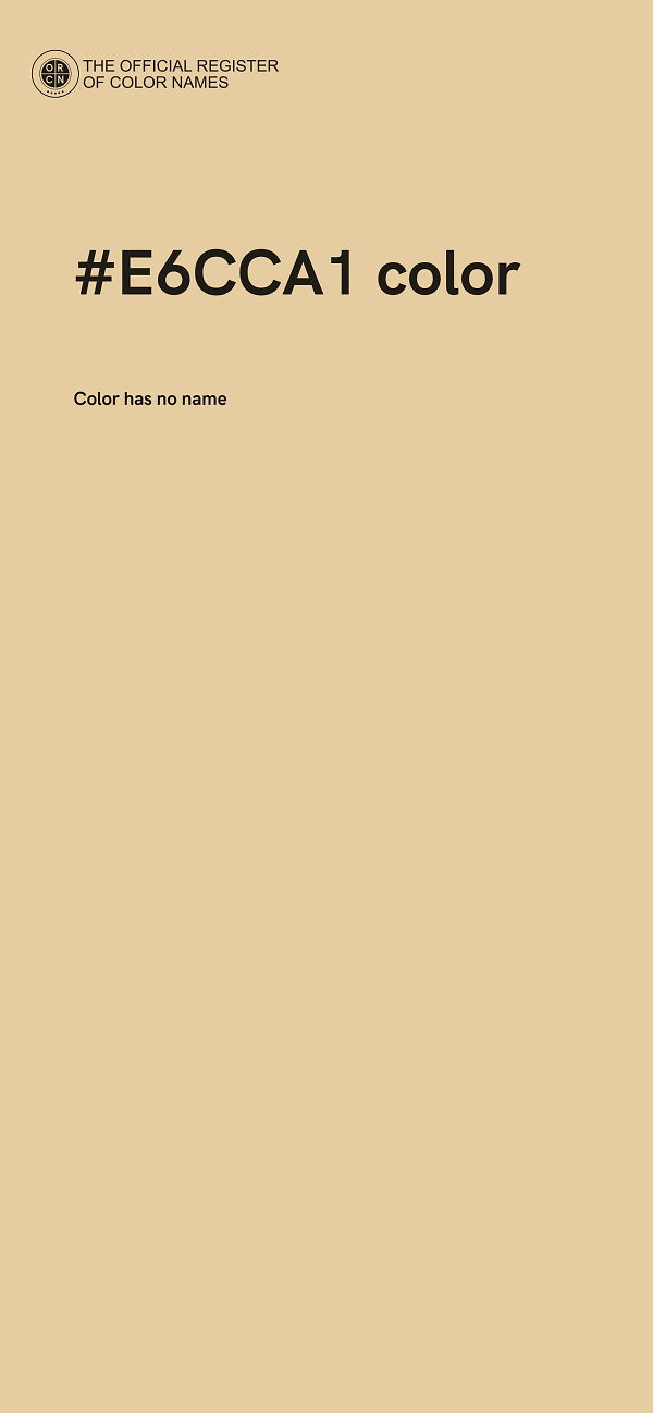 #E6CCA1 color image