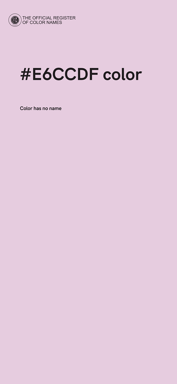 #E6CCDF color image