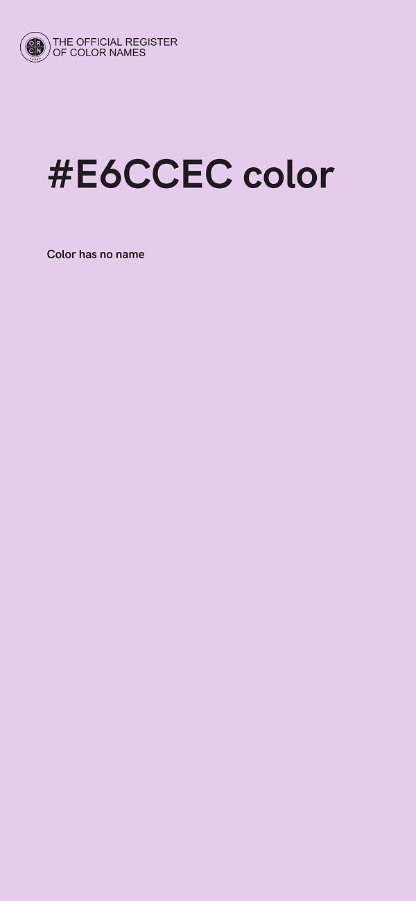 #E6CCEC color image