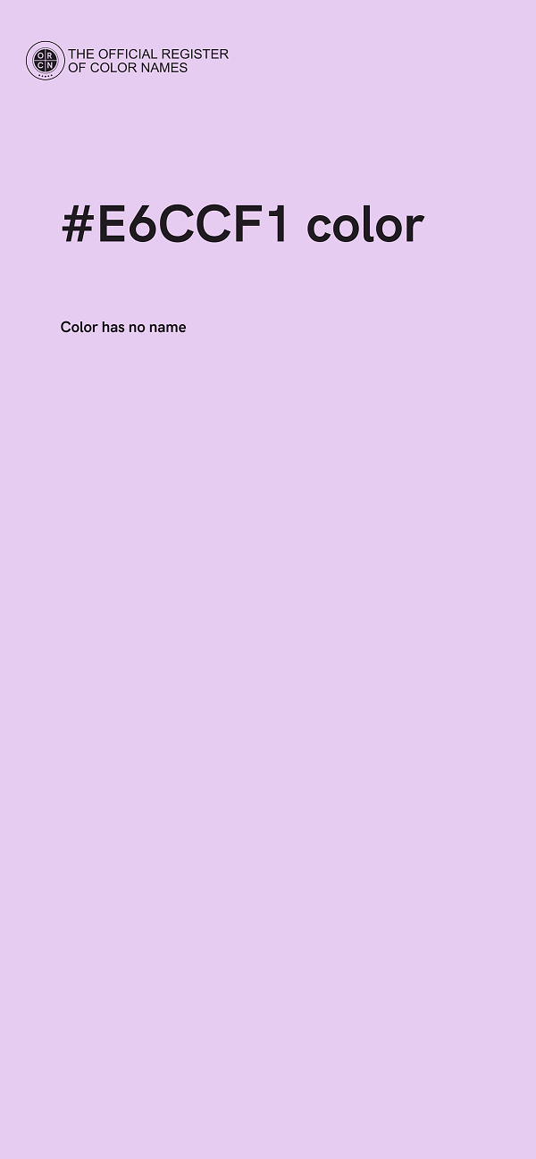 #E6CCF1 color image