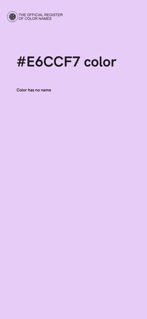 #E6CCF7 color image