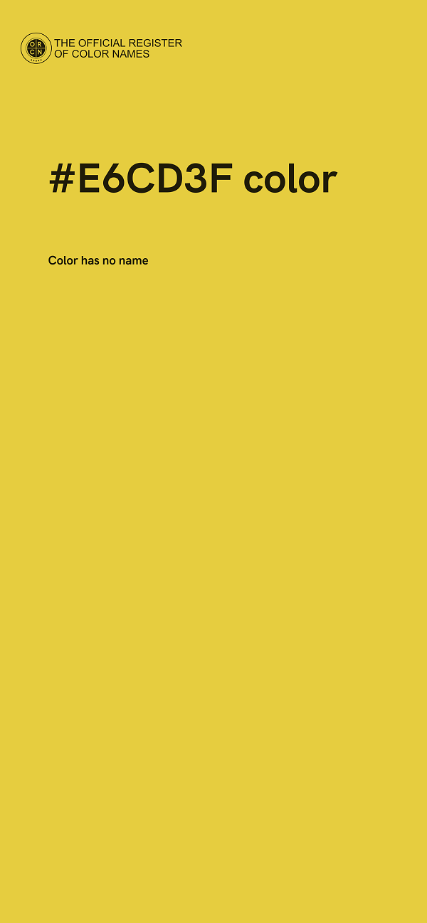 #E6CD3F color image