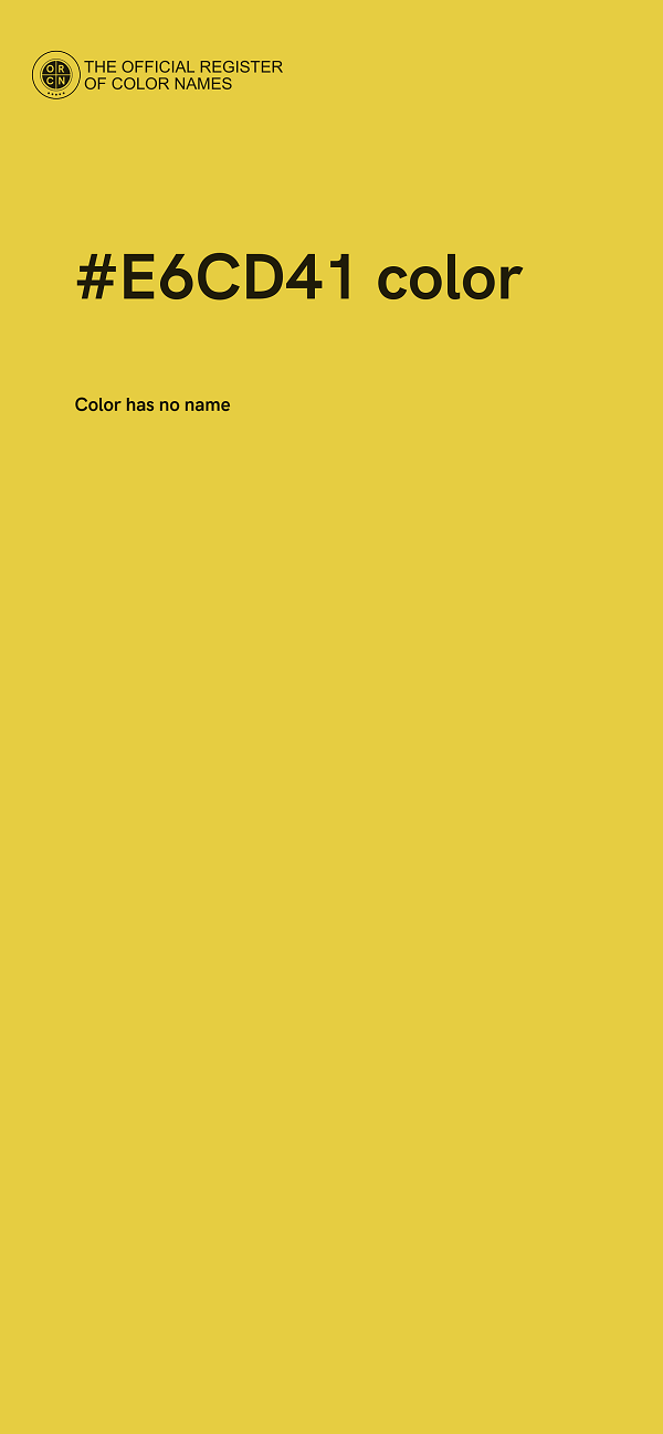 #E6CD41 color image