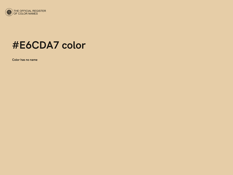 #E6CDA7 color image