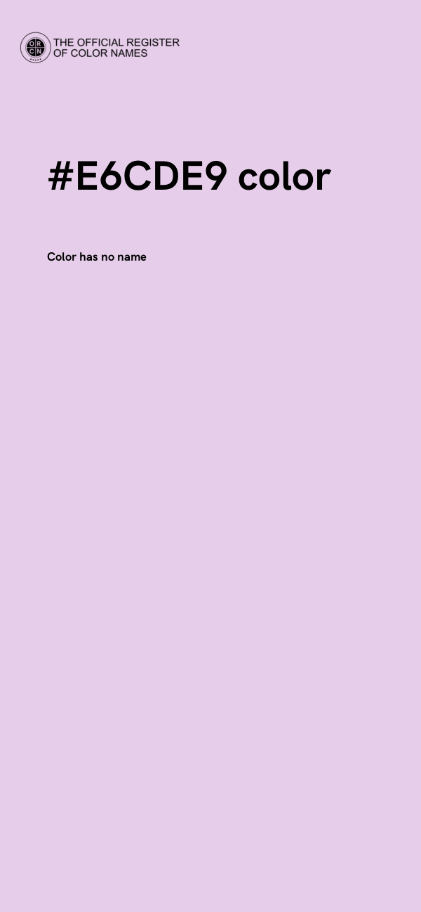 #E6CDE9 color image