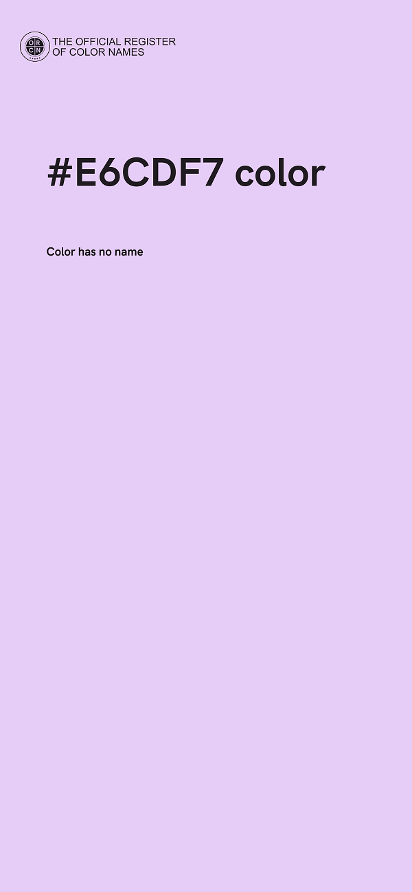#E6CDF7 color image