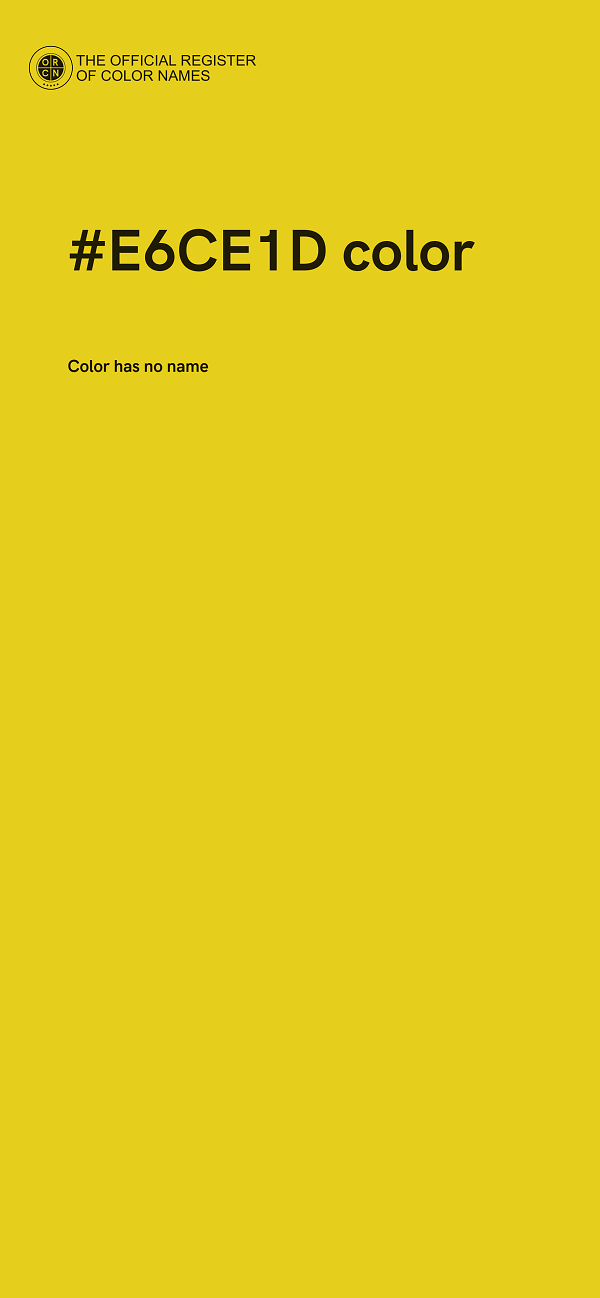 #E6CE1D color image
