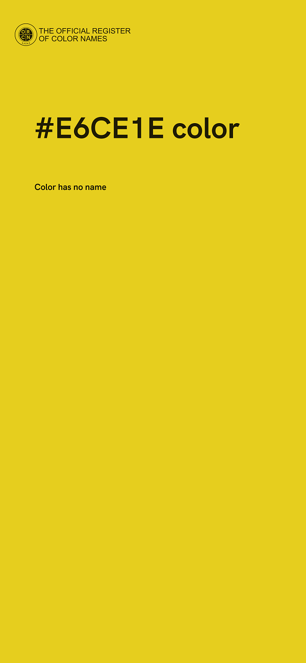 #E6CE1E color image