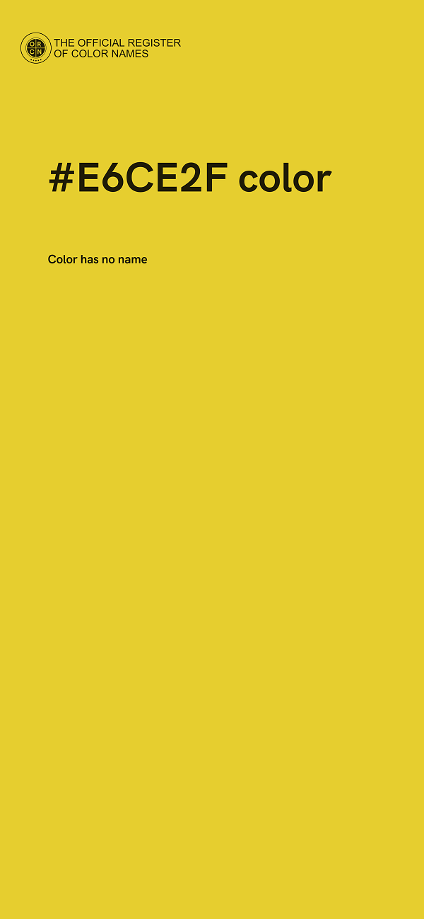 #E6CE2F color image