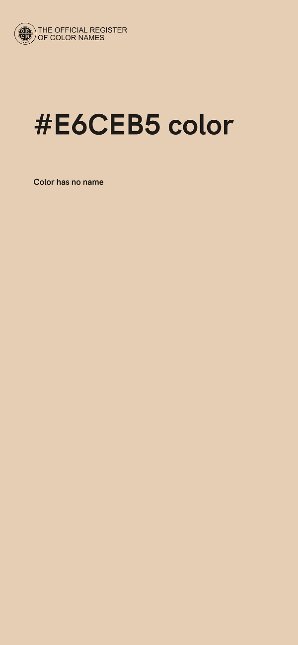 #E6CEB5 color image
