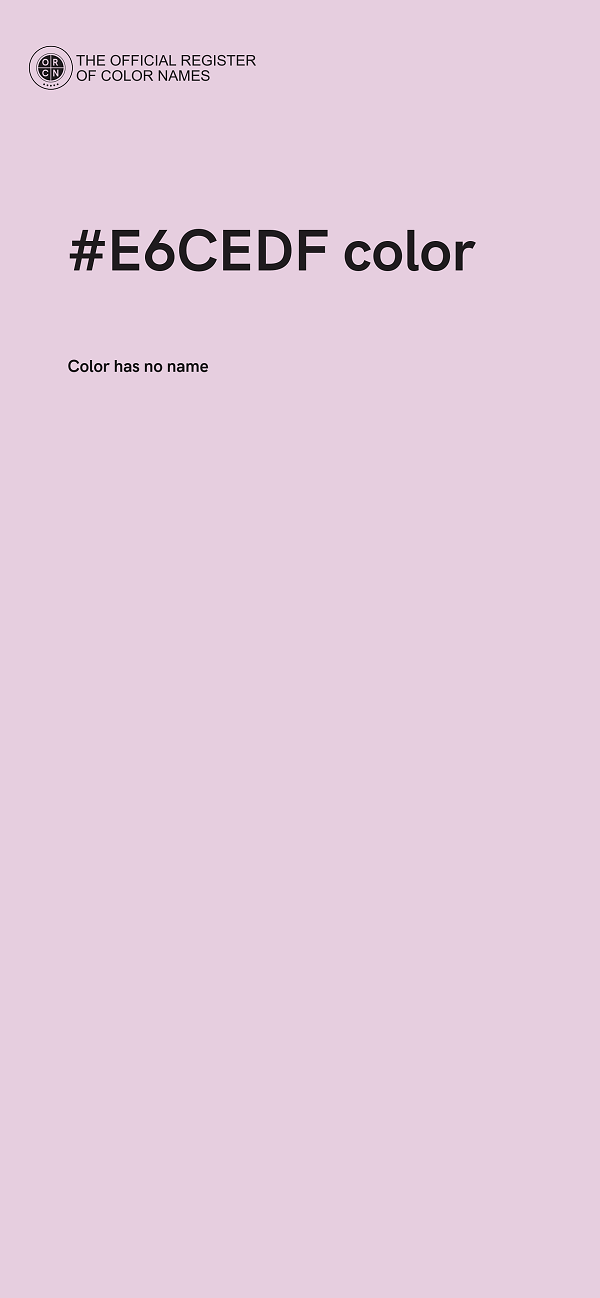 #E6CEDF color image